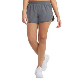 CHAMPION Women's Size XL Lightweight Grey Varsity Mid-Rise Shorts NWT